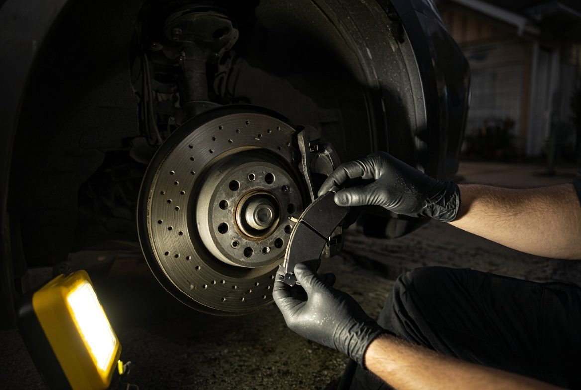 Brake pad install