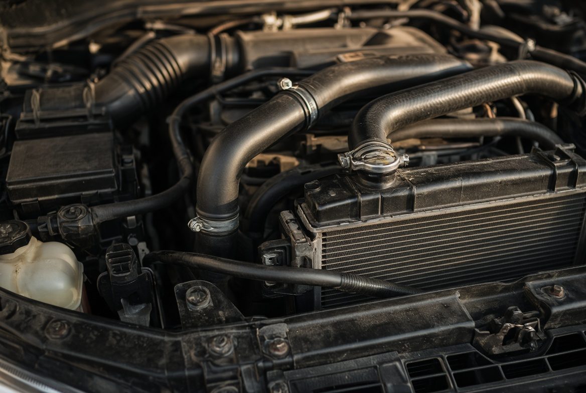 Radiator in the engine bay