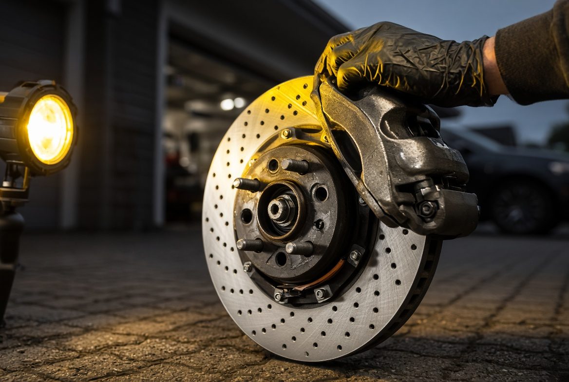 Caliper over a rotor